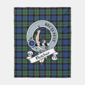 Fletcher Ancient Clan Badge Tartan Pset Fleece Deken (Voorkant)
