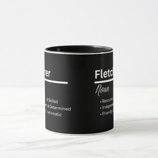 Fletcher Boy Name Definition Personalized Mug Mok (Midden)