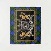 Fletcher Clan Badge & Motto w/Lions Wandkleed (Voorkant)