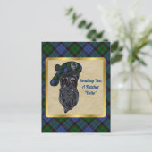 Fletcher Clan Badge & Tartan Briefkaart (Staand voorkant)