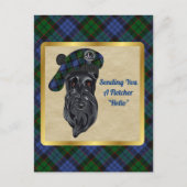 Fletcher Clan Badge & Tartan Briefkaart (Voorkant)