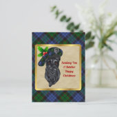 Fletcher Clan Badge & Tartan Kerstmis Briefkaart (Staand voorkant)