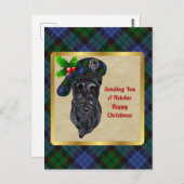 Fletcher Clan Badge & Tartan Kerstmis Briefkaart (Voorkant / Achterkant)