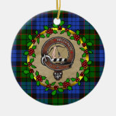 Fletcher Clan Badge & Tartan Persoonlijke mas Keramisch Ornament (Voorkant)