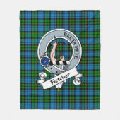 Fletcher Clan Badge Tartan Pset Fleece Deken (Voorkant)
