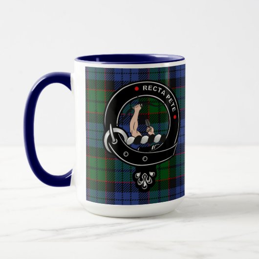 Fletcher Clan Badge & Wrap rond Tartan Mok (Links)