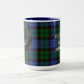 Fletcher Clan Badge & Wrap rond Tartan Mok (Midden)