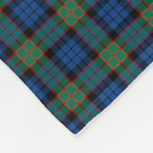 Fletcher Clan Bright Blue en Green Tartan Fleece Deken