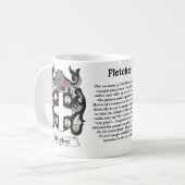 Fletcher Coat of Arms op een mok (Voorkant links)