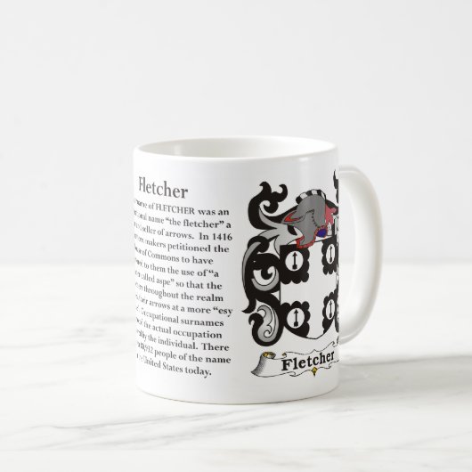 Fletcher Family Coat of Arms Mok (Voorkant rechts)