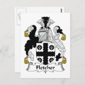 Fletcher Family Crest Briefkaart (Voorkant / Achterkant)