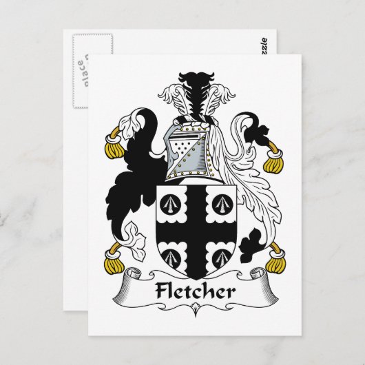 Fletcher Family Crest Briefkaart (Voorkant / Achterkant)
