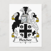 Fletcher Family Crest Briefkaart (Voorkant)