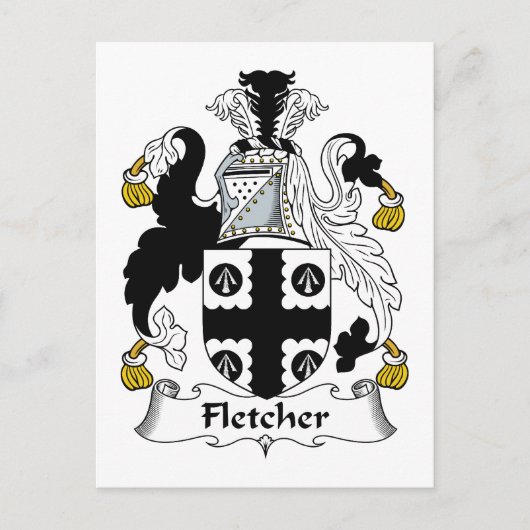 Fletcher Family Crest Briefkaart (Voorkant)