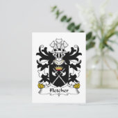Fletcher Family Crest Briefkaart (Staand voorkant)