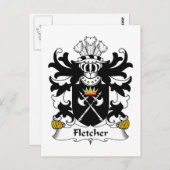 Fletcher Family Crest Briefkaart (Voorkant / Achterkant)