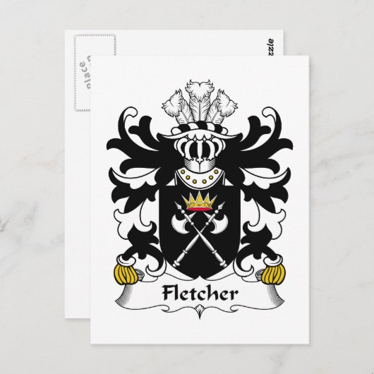 Fletcher Family Crest Briefkaart (Voorkant / Achterkant)