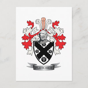 Fletcher Family Crest Coat of Arms Briefkaart