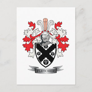 Fletcher Family Crest Coat of Arms Briefkaart