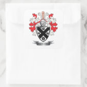 Fletcher Family Crest Coat of Arms Vierkante Sticker (Tas)