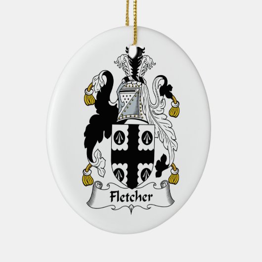Fletcher Family Crest Keramisch Ornament (Rechts)
