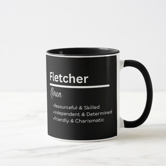 Fletcher Jongensnaam Definitie Gepersonaliseerde M Mok (Rechts)