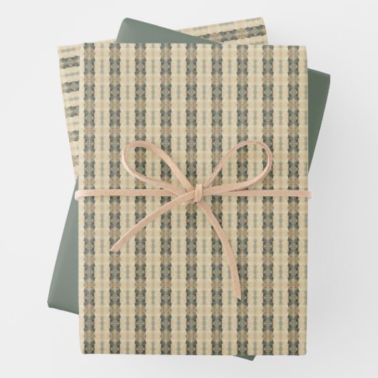 Fletcher met lichte groene vaste stof inpakpapier vel (In situ)