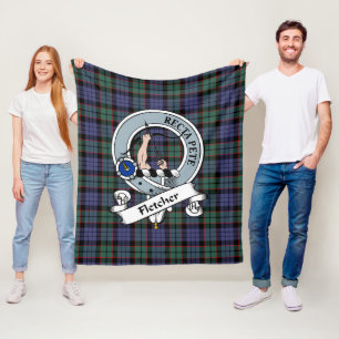Fletcher Modern Clan Badge Tartan Pset Fleece Deken
