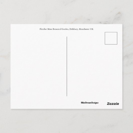 Fletcher Moss Botanische Tuin Aquarel Briefkaart (Achterkant)