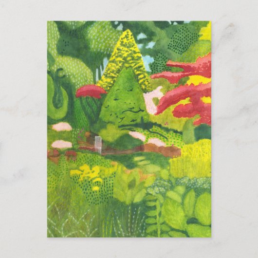Fletcher Moss Botanische Tuin Aquarel Briefkaart (Voorkant)