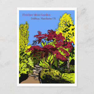 Fletcher Moss Garden, Manchester, Verenigd Koninkr Briefkaart