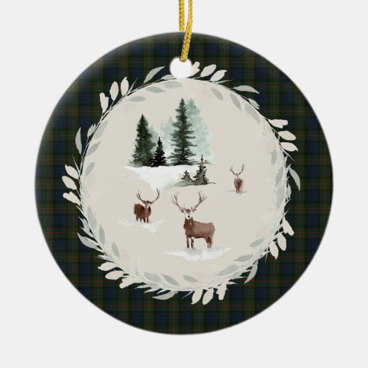 Fletcher of Dunans Modern Scottish Tartan Keramisch Ornament (Voorkant)