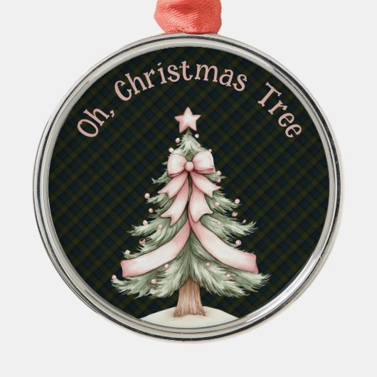 Fletcher of Dunans Scottish Tartan Christmas Metalen Ornament (Voorkant)