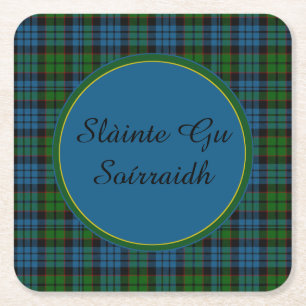 Fletcher Plaid Gaelic Toast Papier Onderzetters