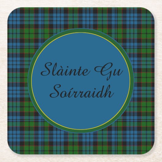 Fletcher Plaid Gaelic Toast Papier Onderzetters (Voorkant)