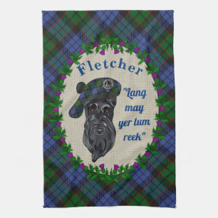 Fletcher Scottie Dog Kitchen Towel Theedoek