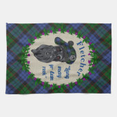 Fletcher Scottie Honden Keukenhanddoek (Horizontaal)