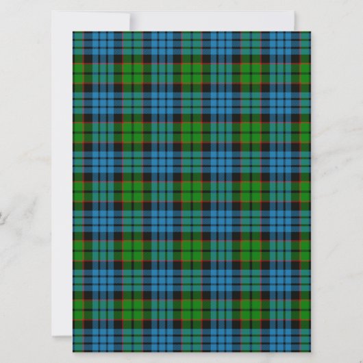 Fletcher Scottish Wedding Invitation Kaart (Achterkant)