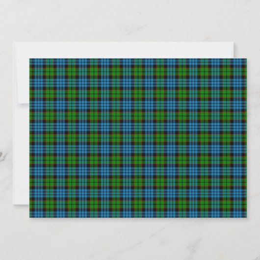 Fletcher Scottish Wedding Invitation Kaart (Achterkant)