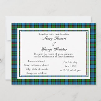 Fletcher Scottish Wedding Invitation Kaart