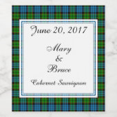 Fletcher Scottish Wedding Wine Label Wijn Etiket (Enkel label)