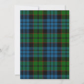 Fletcher Tartan Plaid bruiloft uitnodiging (Achterkant)