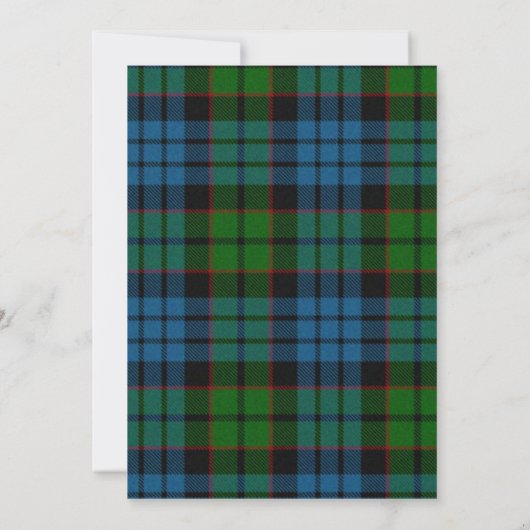 Fletcher Tartan Plaid bruiloft uitnodiging (Achterkant)