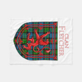 Fletcher Tartan Scottish Play Lion Rampant Fleece Deken (Voorkant (Horizontaal))