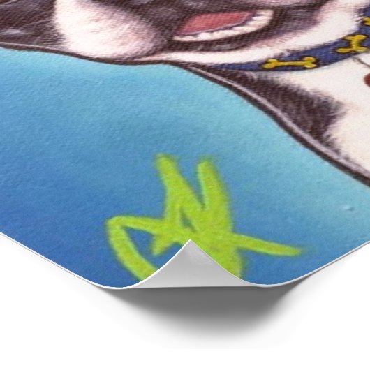 Fletcher the Boston Terrier Poster (Hoek)