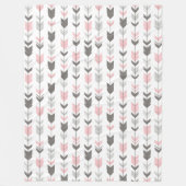 Fletching Arrow Fleece Blanket - roze/grijs/wit (Voorkant)