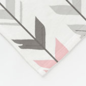 Fletching Arrow Fleece Blanket - roze/grijs/wit Deken (Hoek)