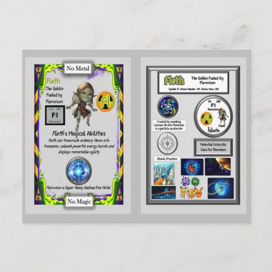 Fleth Presenteert Flerovium Ruilkaart Briefkaart (Voorkant)