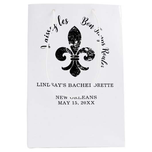 Fleue De Lis Bachelorette Gift Bag Medium Cadeauzakje (Voorkant)