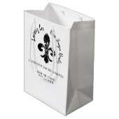 Fleue De Lis Bachelorette Gift Bag Medium Cadeauzakje (Achterkant Gekanteld)